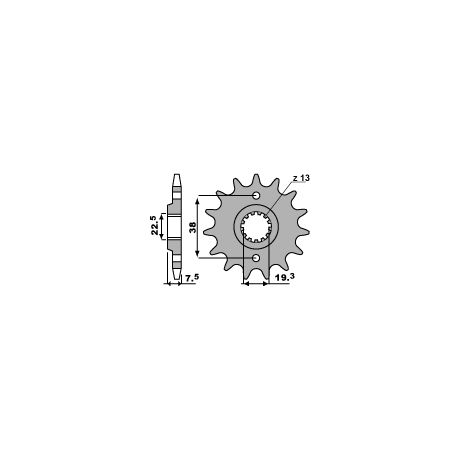 PBR ZĘBATKA PRZEDNIA 2116 14 18NC SUZUKI LTR 450 '06-'12, LTZ 400 '03-'13, RMX 450 '10-'13, KAWASAKI KFX 400, HYOSUNG TE 450 (ŁA