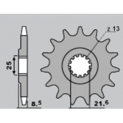 CHT ZĘBATKA PRZEDNIA 2137 15 KAWASAKI Z1000 '07-'15, Z1000 '03-'06 (-1)