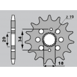 JR ZĘBATKA PRZEDNIA 2157 15 HONDA CRF 150R '07-'09 (JTF1256.15)