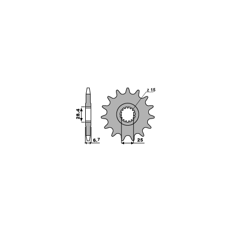 PBR ZĘBATKA PRZEDNIA 2168 14 18NC (ŁAŃC. 520)