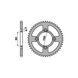 PBR ZĘBATKA TYLNA 238 36 F HONDA CRF 70/ XR 70 00-11 (ŁAŃC. 420) (JTR1214.36)