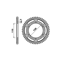 PBR ZĘBATKA TYLNA 241 38 C45 YAMAHA XJR 1300 07, MT01 06-11 (JTR479.38) (ŁAŃC. 530)