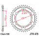 JT ZĘBATKA TYLNA 241 45 YAMAHA R1 '04-'08, FZ 1 '06-'14, R6B '06-'15 (JTR479.45ZBK)* (ŁAŃC. 530) KOLOR CZARNY