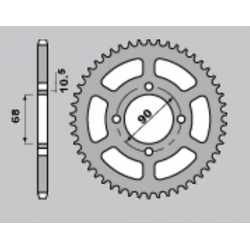 JR ZĘBATKA TYLNA 243 45 HONDA MTX 80R2 '87-'92 (JTR241.45)