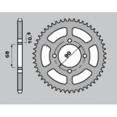 JR ZĘBATKA TYLNA 243 45 HONDA MTX 80R2 '87-'92 (JTR241.45)