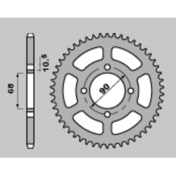 CHT ZĘBATKA TYLNA 243 53 HONDA MTX125R 83-94 (241-53) (JTR241.53)