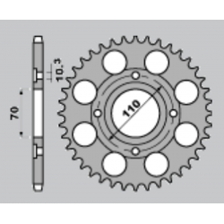 CHT ZĘBATKA TYLNA 246 41 HONDA CB 250N '78-'82 (A4140246410)