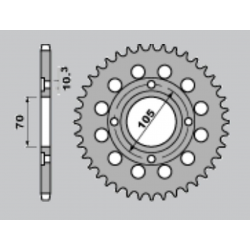 CHT ZĘBATKA TYLNA 278 38 HONDA CB 250 360 400 73-79 (278-38) (JTR278.38)