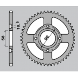 CHT ZĘBATKA TYLNA 279 40 HONDA HONDA MTX 125R 83-94 (279-40) (JTR27.40, JTR273.40)