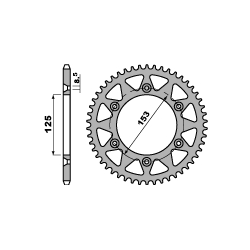 PBR ZĘBATKA TYLNA 289 43 C45 HONDA CR /CRF 83-17 (ŁAŃC. 520) (JTR210.43)