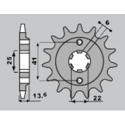 JR ZĘBATKA PRZEDNIA 293 15 HONDA XL 600 V '87-'88 (JTF293.15)