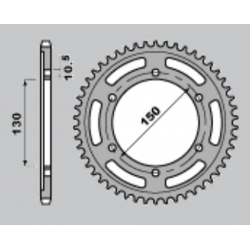 CHT ZĘBATKA TYLNA 300 39 YAMAHA TRX 850 (96-00) (300-39) (JT300.39)