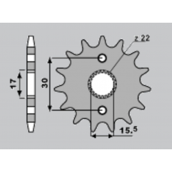 JR ZĘBATKA PRZEDNIA 332 14 HONDA CR 80/85 (JTF1256.14)