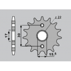 CHT ZĘBATKA PRZEDNIA 332 15 HONDA CR 80/85 86-07(JTF1256.15) (273-15) (ŁAŃC.420)