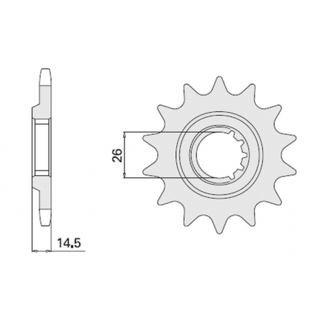 CHT ZĘBATKA PRZEDNIA 335 15 HONDA CBX 1000 Z (79-80) (SC03) (335-15) (JTF335.15)