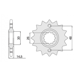 CHT ZĘBATKA PRZEDNIA 339 17 HONDA CBR/VFR/CB/VF