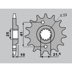 JR ZĘBATKA PRZEDNIA 345 14 HONDA NX650 '91-'01 YAMAHA XT660 (30814JTF) (-1)