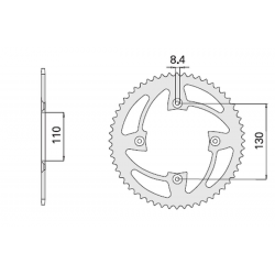 CHT ZĘBATKA TYLNA 4306 55 HONDA CR 80/85 (2064-55) (ŁAŃC. 420)