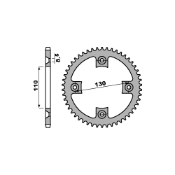 PBR ZĘBATKA TYLNA 4306 56 C45 HONDA CR80/85 (JTR215.56) (ŁAŃC. 420)