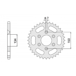 CHT ZĘBATKA TYLNA 4350 52 (459-52) HONDA CB 500 (94-03), CB 750 (92-03) (JTR1332.52) (ŁAŃC. 525)