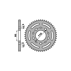 PBR ZĘBATKA TYLNA 4350 46 C45 XRV 750 (90-92) (JTR1332.46) (ŁAŃC. 525)