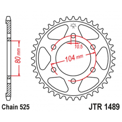 JT ZĘBATKA TYLNA 4359 39 KAWASAKI ZX 9R '02-'03, ZX 10R '04-'05/'11-'20 435939JT) (ŁAŃC. 525)