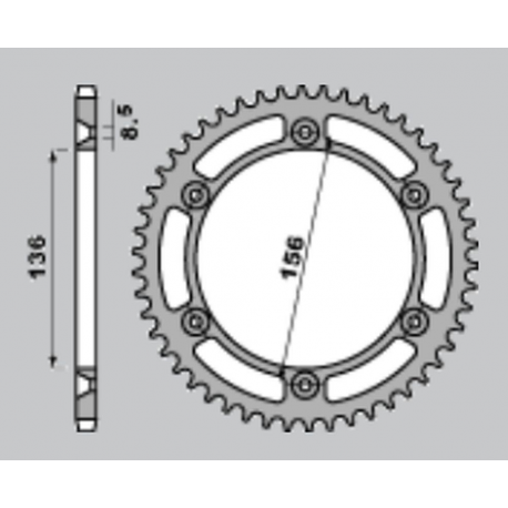 CHT ZĘBATKA TYLNA 4365 41 (A4152032410) SUZUKI DR 650 , FREEWIND '96-'14