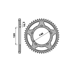 PBR, rozeta 4398 46 C45 Suzuki DL 650 04-20 (-1) (JTR1792.46) (řetěz 525)