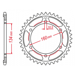 GROSSKOPF PROMOCJA ZĘBATKA TYLNA UTWARDZANA 4405 42 C45 HONDA CBR 600RR '03-'21 (JTR1307.42)