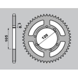 CHT WYPRZEDAŻ ZĘBATKA TYLNA ALUMINIOWA T7075 (ERGAL) 4413 62 YAMAHA XT 125X/SM '05-'09 HM 50 CRE, DERBI SENDA, RIEJU (JTR1134.51