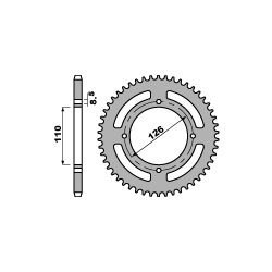 PBR ZĘBATKA TYLNA 4418 47 C45 KAWASAKI KX 65 00-16 (JTR1465.47) (ŁAŃC. 420)