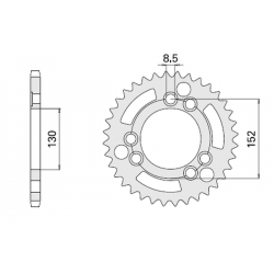 CHT ZĘBATKA TYLNA 4424 41 (2054-41) CAGIVA NAVIGATOR 1000 '01-'05, GRAND CANYON 900 '99-'01