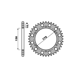 PBR ZĘBATKA TYLNA 4427 45 C45 APRILIA ETV 1000 (01-08) CAPONORD (ŁAŃC. 525) (JTR-BRAK)