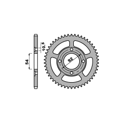 PBR ZĘBATKA TYLNA 4432 47 F YAMAHA TZR 50 RR / X-POWER 96-09 (JTR1078.47) (ŁAŃC. 420)