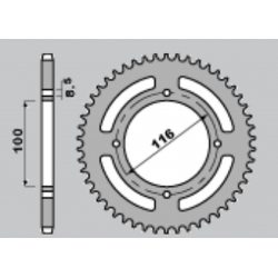 JR ZĘBATKA TYLNA 467 56 KAWASAKI KX80/85