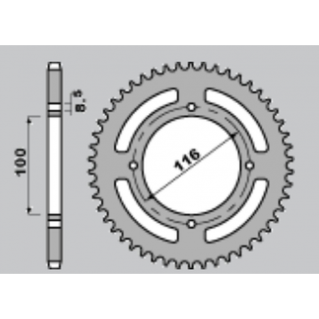 JR ZĘBATKA TYLNA 467 56 KAWASAKI KX80/85