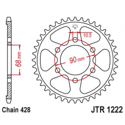 JT ZĘBATKA TYLNA 4733 47 HONDA CB 125R 18-19 (473347JT) (ŁAŃC.428)