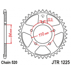 JT ZĘBATKA TYLNA 4734 36 HONDA CMX 300A REBEL 17-18 (JTR1225.36)* (ŁAŃC. 520)