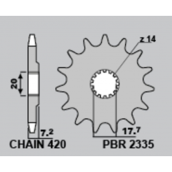 PBR ZĘBATKA TYLNA 4738 47 YAMAHA YZ 65 '18-'19 (JTR1798.47)