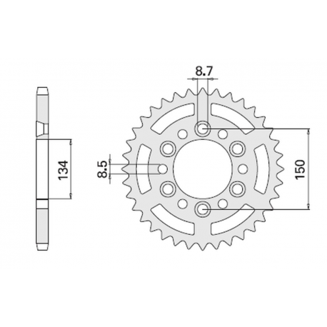 CHT ZĘBATKA TYLNA 489 48 (467-48) KAWASAKI KX/KXF `84-20 (JTR460.48)* (ŁAŃC. 520)