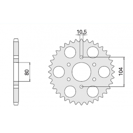 CHT ZĘBATKA TYLNA 501 38 KAWASKAI GPZ750 UNITRAK (501-38)