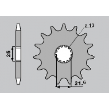 CHT ZĘBATKA PRZEDNIA 564 14 SUZUKI GSF 650/ DL 650/ SF 650 (JTF520.14)