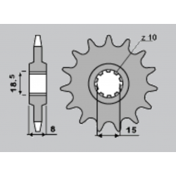 CHT ZĘBATKA PRZEDNIA 599 14 APRILIA RX/RS 50 92-95 (588-14) (ŁAŃC.415)