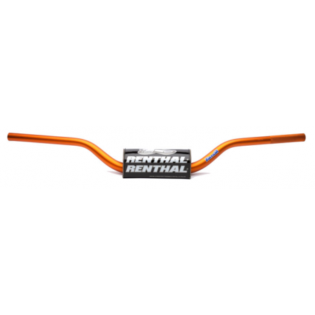 RENTHAL KIEROWNICA 1,1/8 CALA (28,6MM) MX FATBAR ORANGE RC HIGH KOLOR POMARAŃCZOWY Z GĄBKĄ