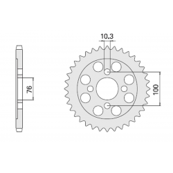 CHT ZĘBATKA TYLNA 803 56 SUZUKI VL 125 INTRUDER 00-07 (2012-56) (ŁAŃC. 428)