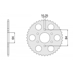 CHT ZĘBATKA TYLNA 814 44 (814-44) SUZUKI GSX 400 E '81-'83