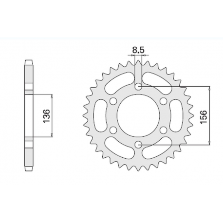 CHT ZĘBATKA TYLNA 830 46 HUSQVARNATE 610 (817-46)