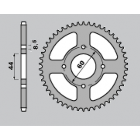 CHT ZĘBATKA TYLNA 832 41 YAMAHA DT 80 MX (832-41)