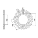 CHT ZĘBATKA TYLNA 856 40 YAMAHA (853-40) (JTR853.40) YAMAHA TT600 R '98-'03, TT600S '93-'95