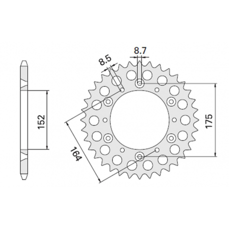 CHT ZĘBATKA TYLNA 856 46 (856-46) YAMAHA TT600 R '98-'03, TT600S '93-'95 (JTR853.46) (ŁAŃC. 520)